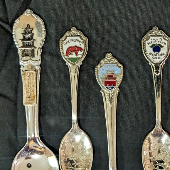 Lot of 5 Vintage Collectible 3.5"-4.5"  Souvenir Spoons from California - Picture 2 of 6